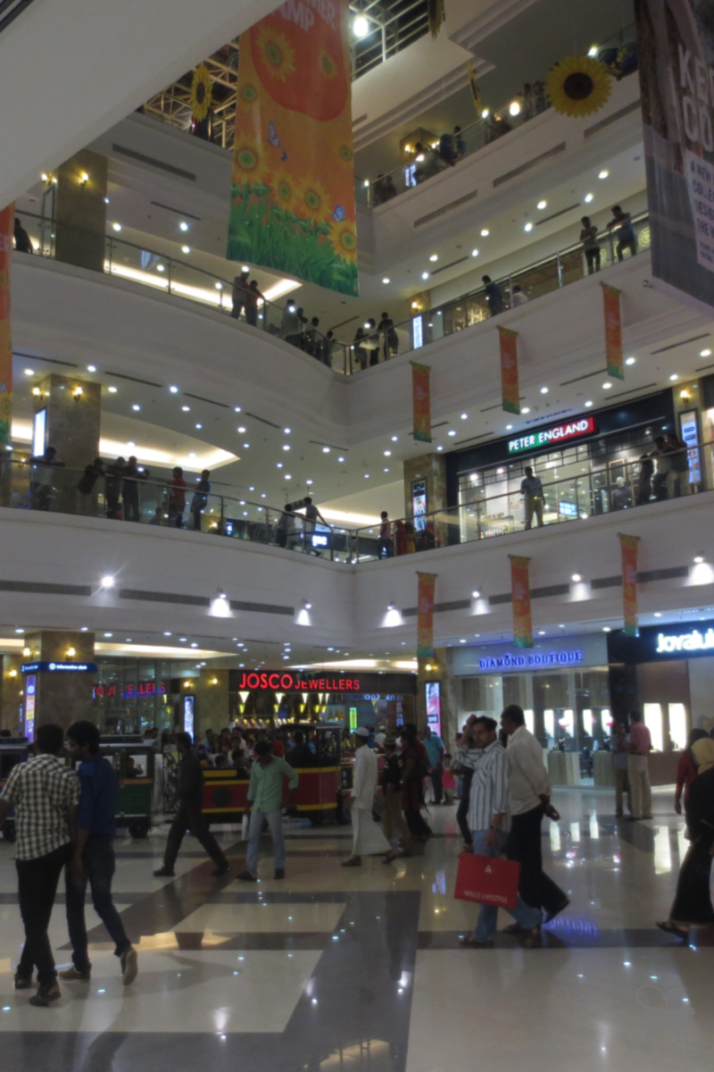 Inside the mall atrium 