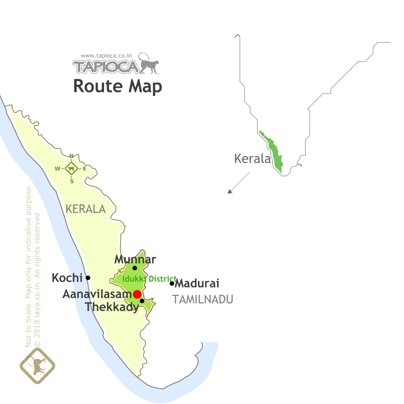 Aanavilasam is located in near Kumily in Idukki district 